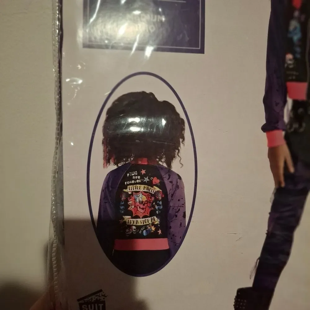 PUNK ZOMBIE Girls Purple Halloween Costume Kit - Picture 4 of 7
